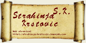 Strahinja Krstović vizit kartica